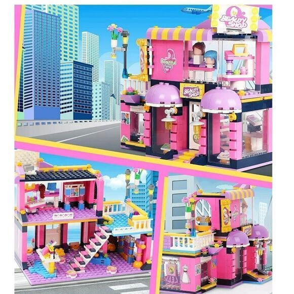 Hairdressing Salon Building Blocks 646 Pieces - NEW in Storage Container - Picture 5 of 6